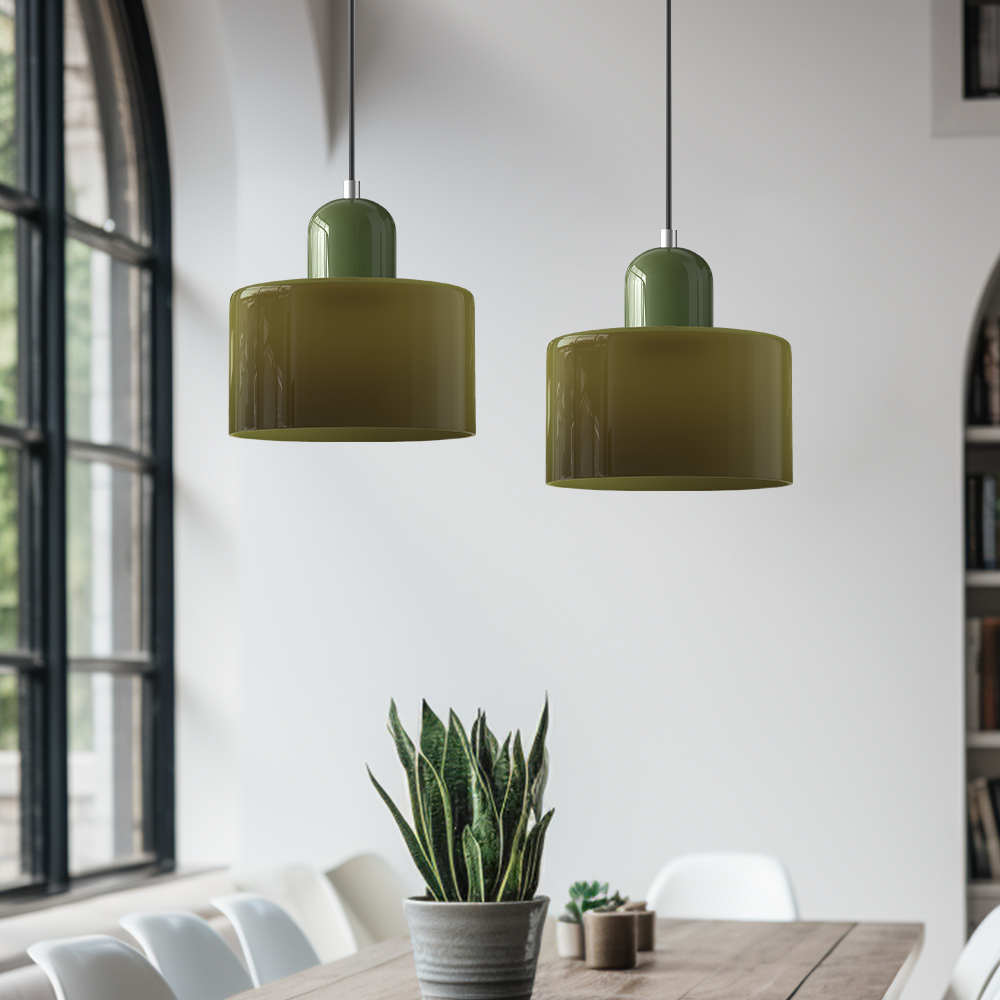 Modern Glass Pendant Light for Kitchen Island – Adjustable Height Bauhaus Design, Ideal Kitchen Pendant Lighting-4
