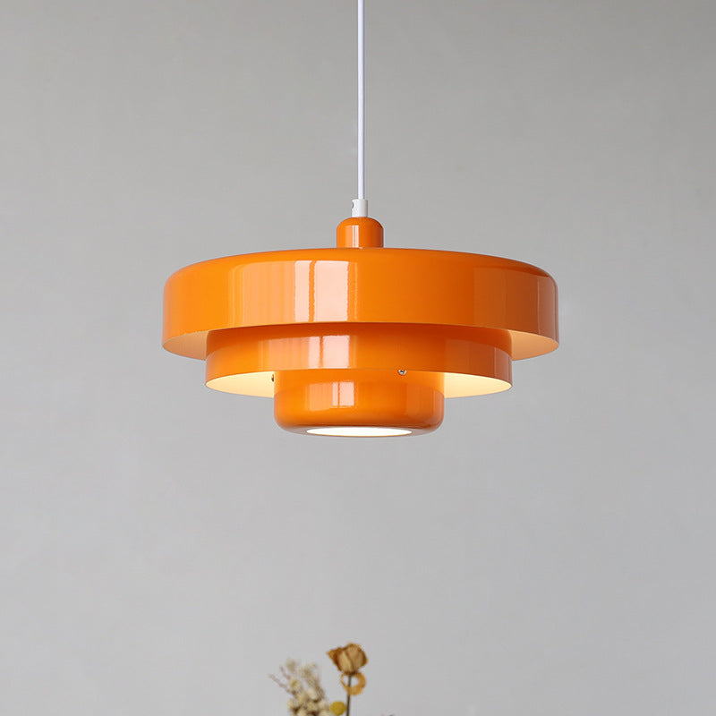 Mid-Century Iron Pendant Light – Rustic Industrial Hanging Light for Kitchen, Dining Room, or Bedroom, 35CM Diameter-1