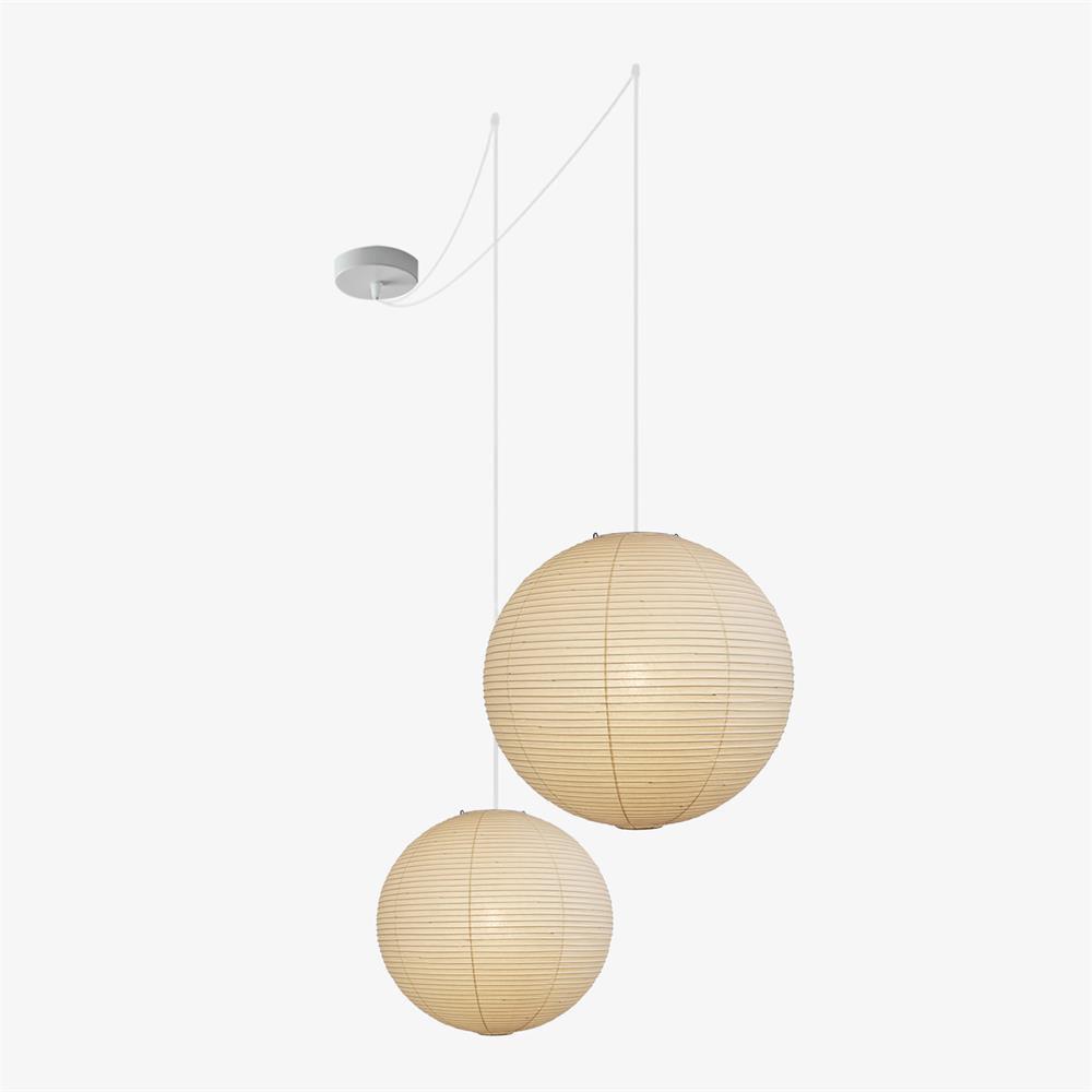 Variant image for Contemporary Japanese Pendant Lamp with Paper Shade – Adjustable Kitchen Pendant Lighting in Multiple Sizes-11