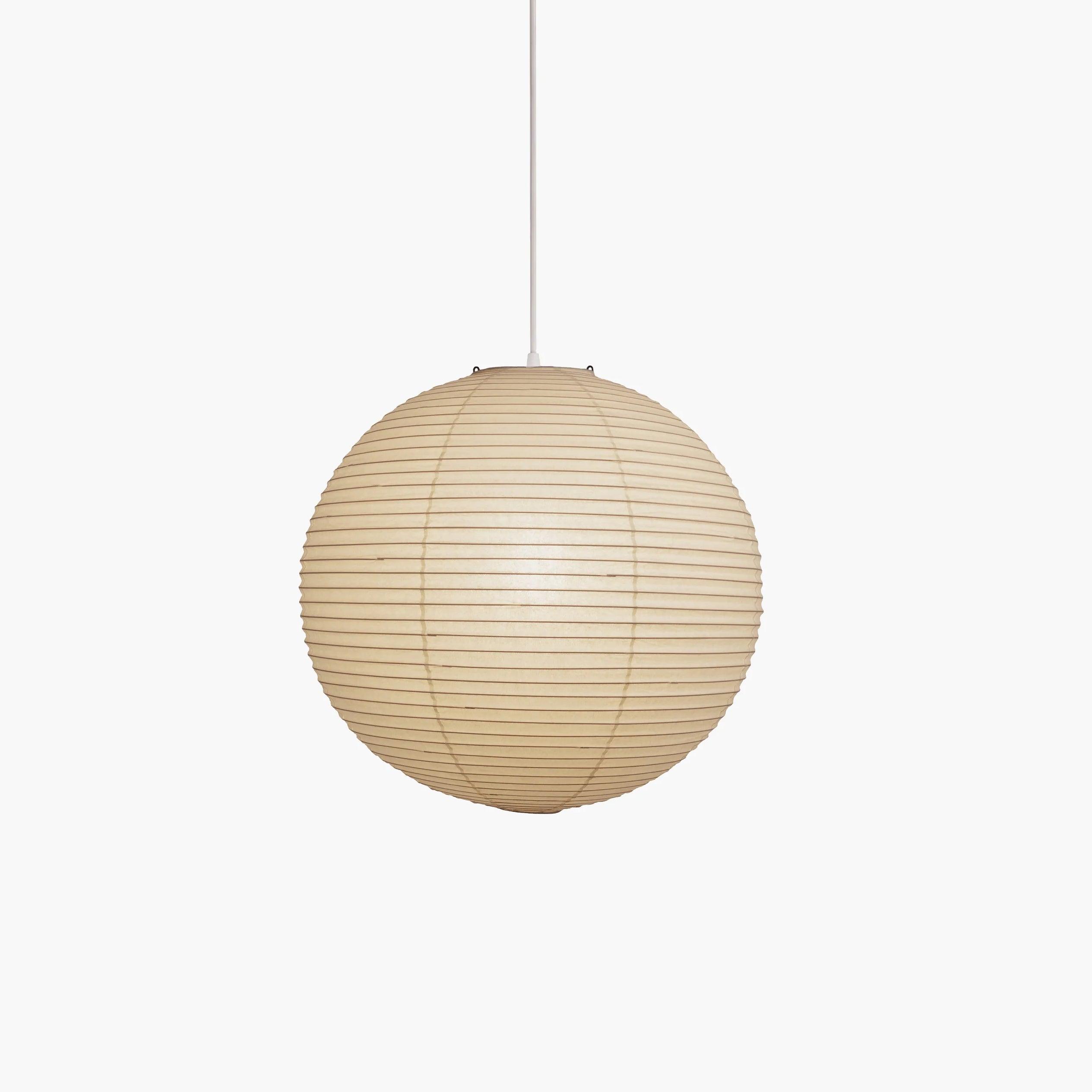 Contemporary Japanese Pendant Lamp with Paper Shade – Adjustable Kitchen Pendant Lighting in Multiple Sizes-1