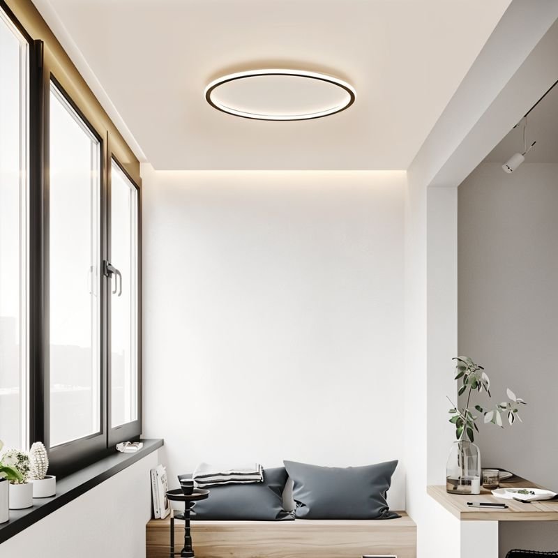 Modern Ultra-Thin Round LED Flush Mount Ceiling Light – Minimalist Design for Home Illumination-1