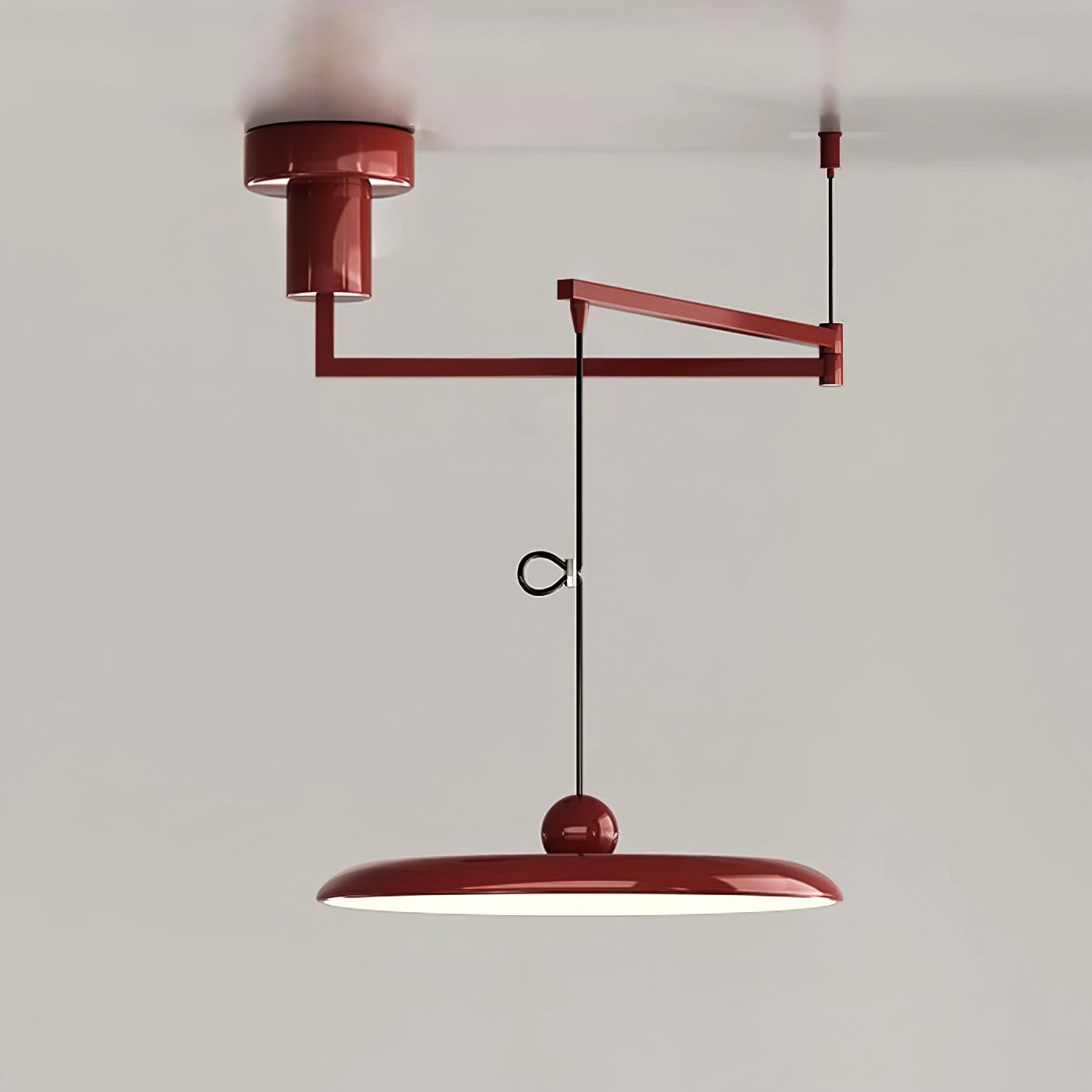 Adjustable Kitchen Pendant Lighting with Integrated LED – Elegant Acrylic and Metal Fixture, Various Color Options-1